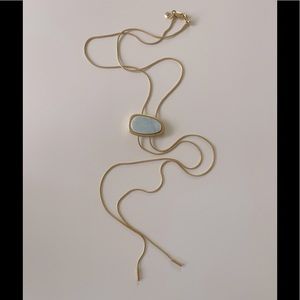 Madewell turquoise stone adjustable length necklace